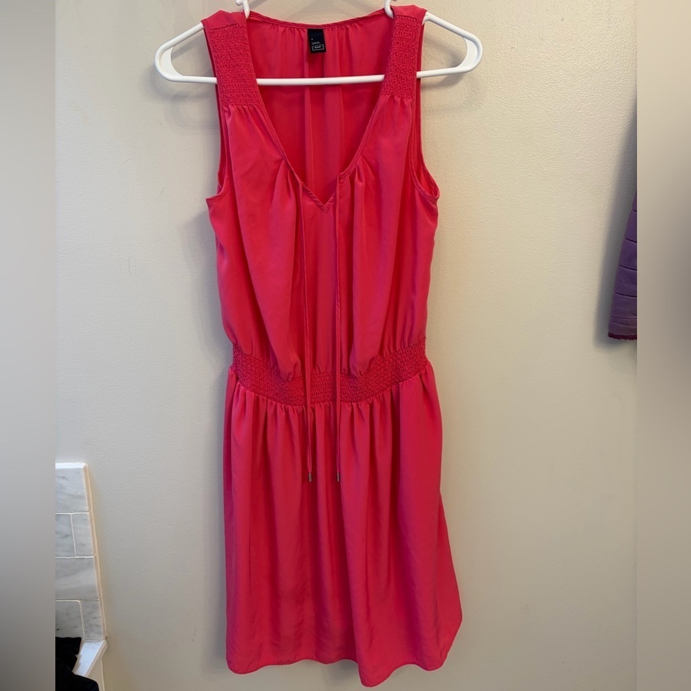 Gap hot pink tank top dress woman's size small summer business casual